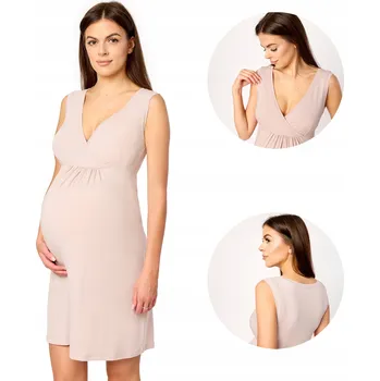 Dámská noční košile Noční Šaty pro těhotné, spodnička MS10-467 světle růžová, velikost L