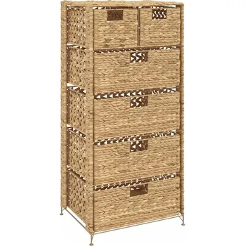 Komoda Skříňka z vodního hyacintu se 6 košíky