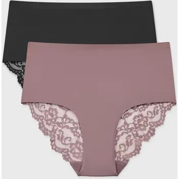 Kalhotky 2PACK Klasické kalhotky Simple Lace se zvýšeným pasem