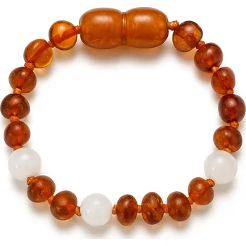 Náramek Jantarový náramek s Růženínem Cynthia