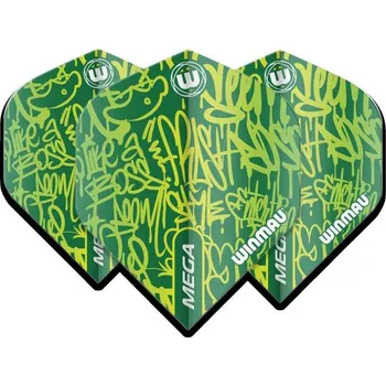 Letky na šipky Winmau Mega Standard Graffiti zelené