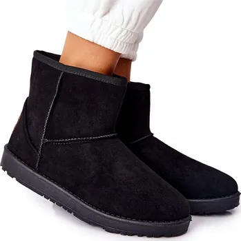 Dámská zimní obuv SNĚHULE OCELENÉ KOŽÍŠKEM ČERNÉ NASOUVACÍ 38