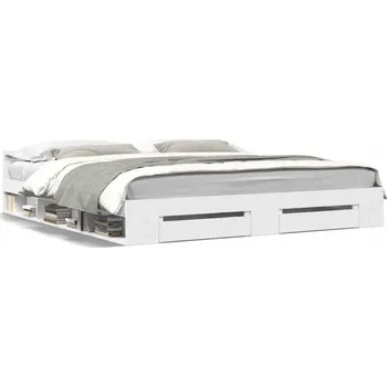 Postel Rám postele s šuplíky 203x203 bílý