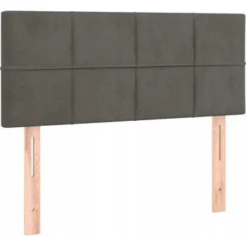 Čelo postele sametové nastavitelné světle šedé 90x5x78/88 cm