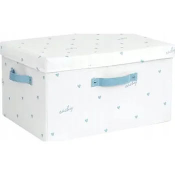 Úložný box Organizér úložný box se ZIPEM OXFORD 48x38x28cm BÍLÝ
