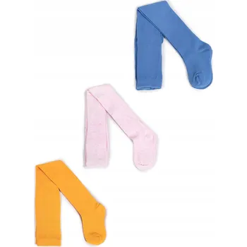 Punčocháče dívčí bavlněné hladké 3 ks 68-74 YOCLUB