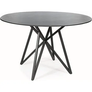 Jídelní stůl Jídelní stůl Murano 120 cm keramika černý mramor/černý