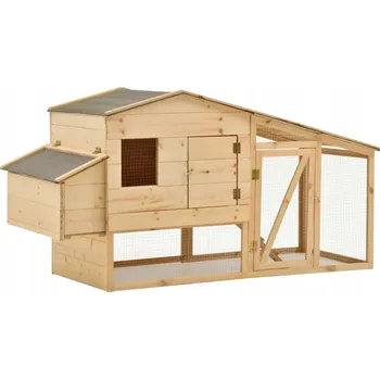 Pro ptáka Dřevěná klec pro kuřata 178 x 67 x 92 cm, masivní borové dřevo