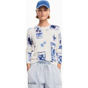 Dámský svetr Dámský svetr DESIGUAL 25SWJF32 5000 JERS TAMPERE Velikost: XS