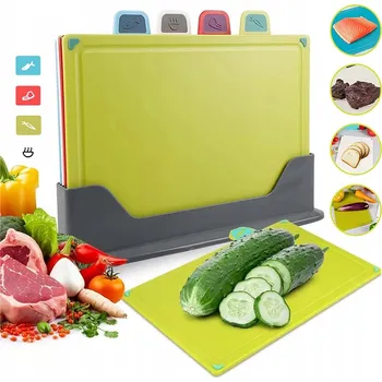 Kuchyňské prkénko Kuchyňské prkénko SADA 4 ks PRKÉNEK NA KRÁJENÍ Plastové barevné