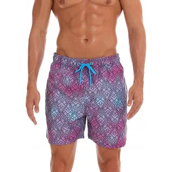 Pánské kraťasy PÁNSKÉ PLAVKY ŠORTKY KRAŤASY S VZOREM DIAMANTŮ - XL