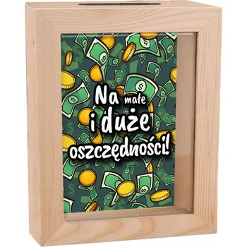 Pokladnička DŘEVĚNÁ POKLADNIČKA PRASÁTKO DÁREK K NAROZENINÁM Z1