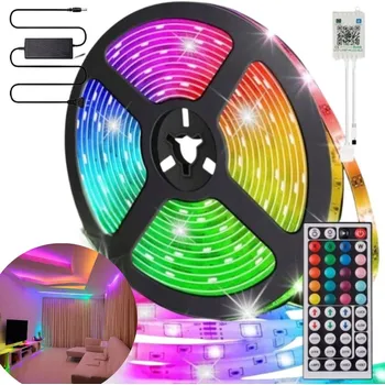 LED páska LED pásek barevný voděodolný RGB SMD Bluetooth Dálkový Ovladač 12V 10M