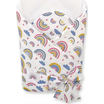 Zavinovačka Měkký zavinovací roh s vázáním - duha