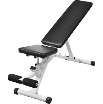 Posilovací lavice Nastavitelná posilovací lavice, ocelová, 133 x 41 x 47,5 cm, černá