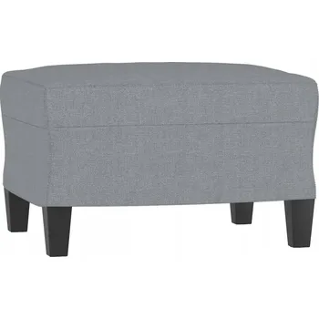 Taburet Podnožka světle šedá 60 x 50 x 41 cm, látka, překližka, houbička