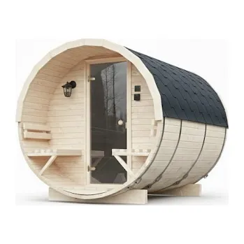 Sauna HAHNHOLZ Sudová sauna 200×250 cm (4-6 osob) - s předsíní SAUNA S DVEŘMI: Transparentní