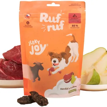 Pamlsek pro psa Rufruf Jerky Joy Hovězí s hruškou 80 g