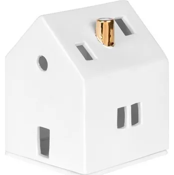 Svícen Rader HOME Svícen - Lucerna - Domeček Bílý / Zlatý Komín