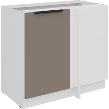 Kuchyňská skříňka 105 ND 1F BB, Spodní rohová kuchyňská skříňka Aria sandgrau /bílá