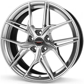 Alu kolo BORBET Alu kola BORBET QX 8x19 5x108 ET50 Hyper Black Silver 72.5