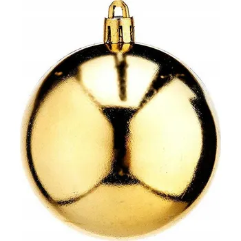 Vánoční dekorace Vánoční Baňky Krist+ 00464-4 Zlaté PVC Ø 7 cm 12 Kusů
