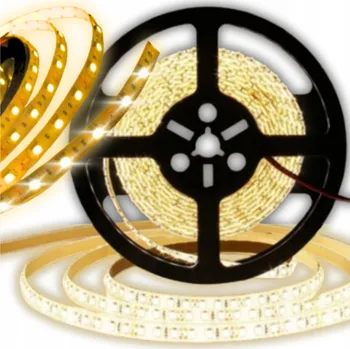 LED osvětlení TAŚMA LED BIAŁA CIEPŁA WODOODPORNA 5M SMD PÁSEK 12V NAPÁJECÍ ZDROJ