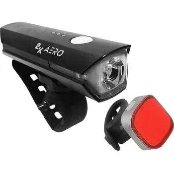 Cyklosvítilna SADA SVĚTEL 2K AERO 550 lm + SOLID USB