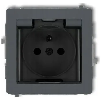 Elektrická zásuvka Šedá nástěnná Elektrická Zásuvka Karlik