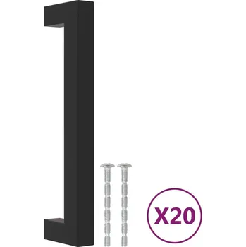 Nábytkové kování Černé Nábytkové úchytky 140 x 12 x 35 mm, nerezová ocel s práškovým nástřikem