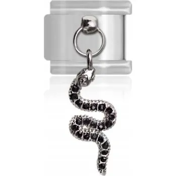 Přívěsek Článek modulu Maybeme, závěsný stříbrný had