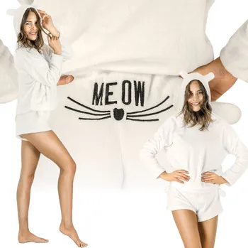 Dámské pyžamo Onesies pyžamo s overaly polyester béžové, velikost S