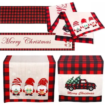 ubrus Vánoční běhoun Zolta červený oboustranný 180x35 cm