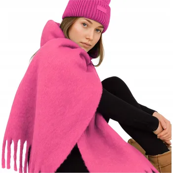 Šála Módní Teplá Dámská Šála Velká Hrubá Šála Elegantní Zimní Šátek Barvy