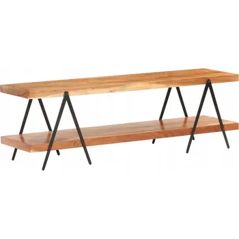 Televizní stolek Stylová dřevěná TV skříňka ve vintage stylu, 160x40x50 cm, akáciové dřevo