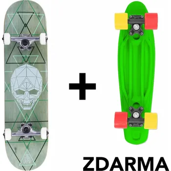 Skateboard Enuff - Geo Skull Green 8" - skateboard