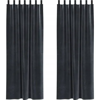 Prostěradlo Tmavě šedé zatemňovací závěsy sametové 140 x 245 cm