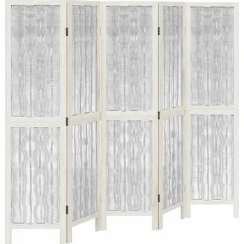 Paraván Dekorační paraván Bílý s větvemi 175-180x160cm