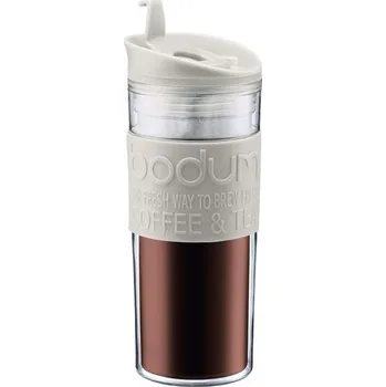 Nábytkové kování BODUM 11101-01S CESTOVNÍ HRNEK Izolovaný plastový cestovní hrnek, odklápěcí víčko, 0,45 l, Čirý