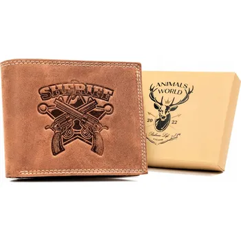 Always Wild peněženka pravá nubuková kůže hnědá muž