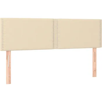 Čalouněné čelo postele krémové 144 x 5 x 78/88 cm s nastavitelnou výškou