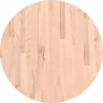 Konferenční stolek Kulatý stolová deska z masivního bukového dřeva 60 x 2,5 cm, neošetřená