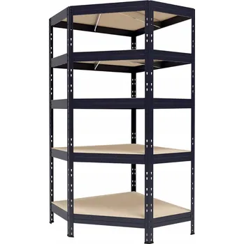 Dílenský regál Kovový regál do skladu 180 x 90 x 45 cm, nosnost 250 kg na polici