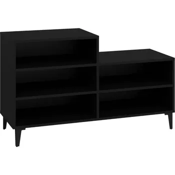 Botník Černá botník s 5 policemi, rozměry 102 x 36 x 60 cm