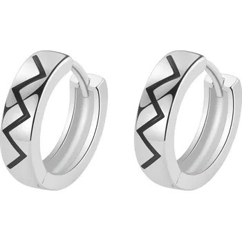 Náušnice Stříbrné kruhové náušnice s motivem Moritz