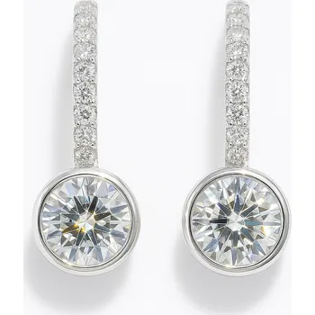 Náušnice Stříbrné náušnice s moissanitem Marsy