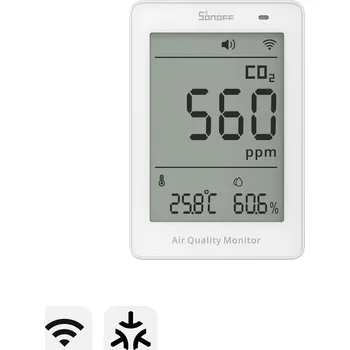 Centrální jednotka pro chytrou domácnost SONOFF SAWF-08P Air Quality Monitor CO₂