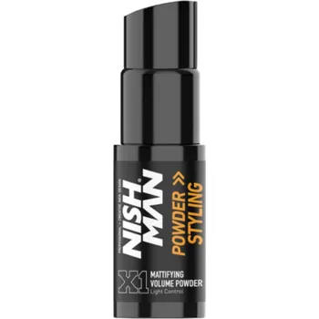 Stylingový přípravek S APLIKÁTOREM: Nishman X1 Barber Styling Powder - objemový pudr se střední fixací, 20 g