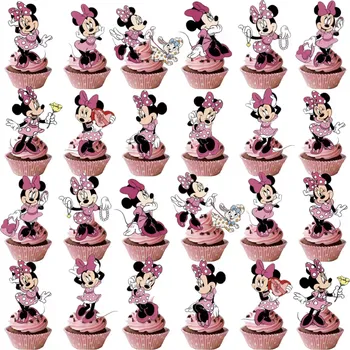 Party dekorace Narozeninová dekorace na dort a muffiny Minnie Mouse Motiv: Minnie Disney