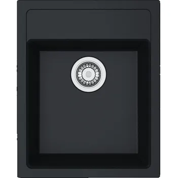 Granitový dřez Jednokomorový dřez Franke Sirius, křemen černý